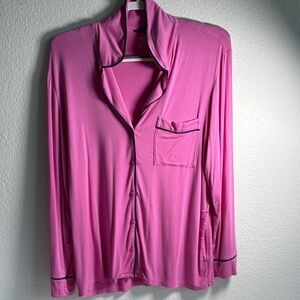 Aerie Fuchsia Button-Up Pajama Top